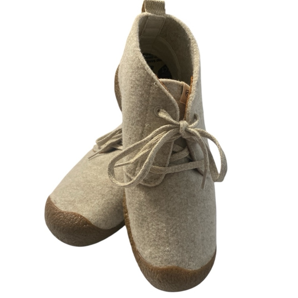 KEEN Mosey Upcycled Wool Blend Chukka Boots Cream Tan Size 10